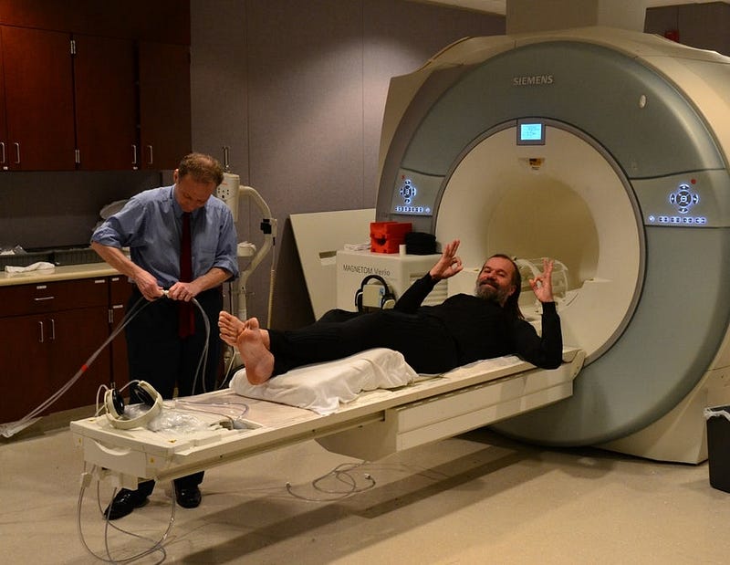 fMRI experiment when studying Wim Hof.